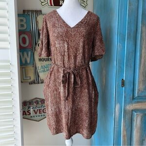 A New Day Giraffe Print Short Sleeve Dress